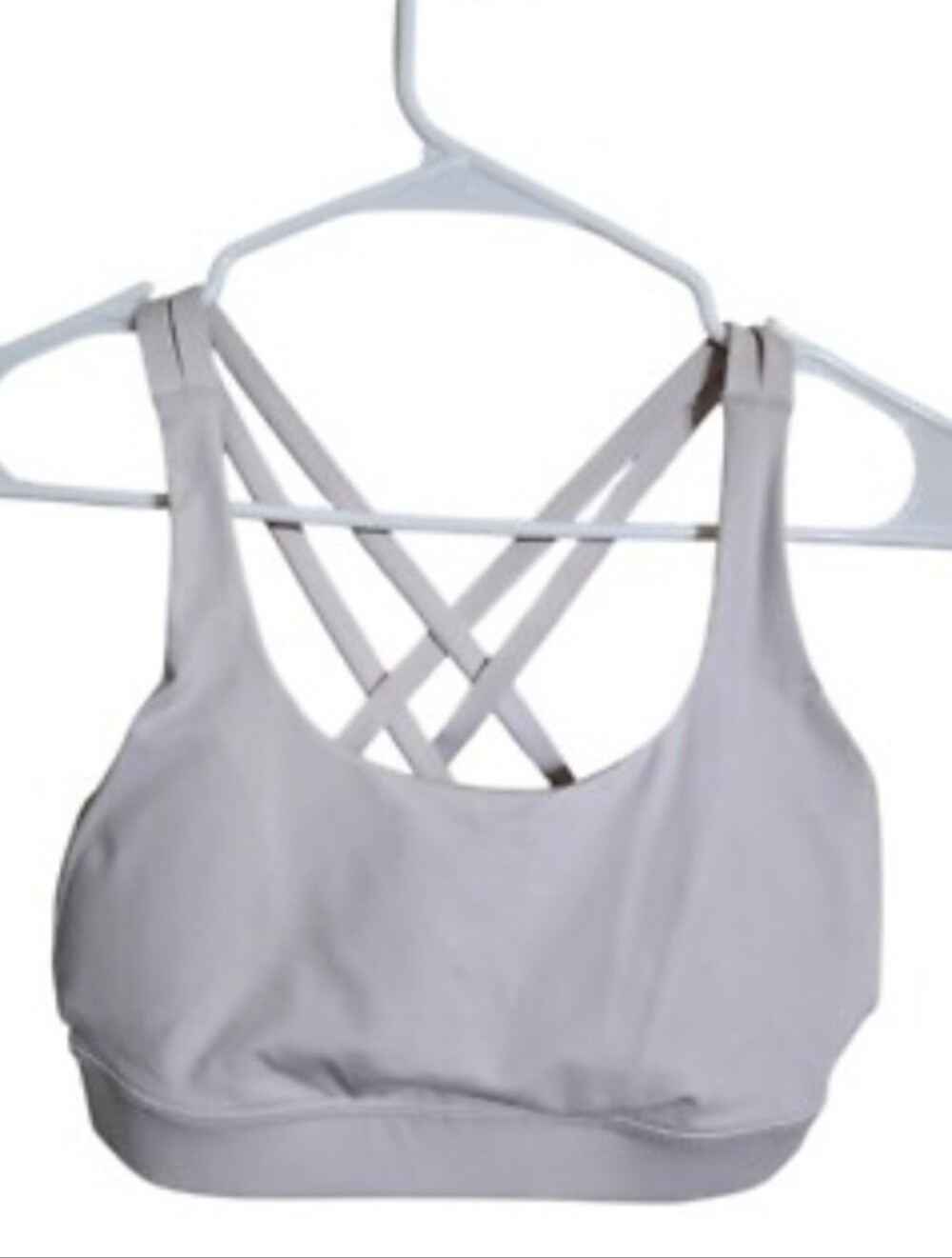 lululemon athletica Light Gray Strappy Sports Bra